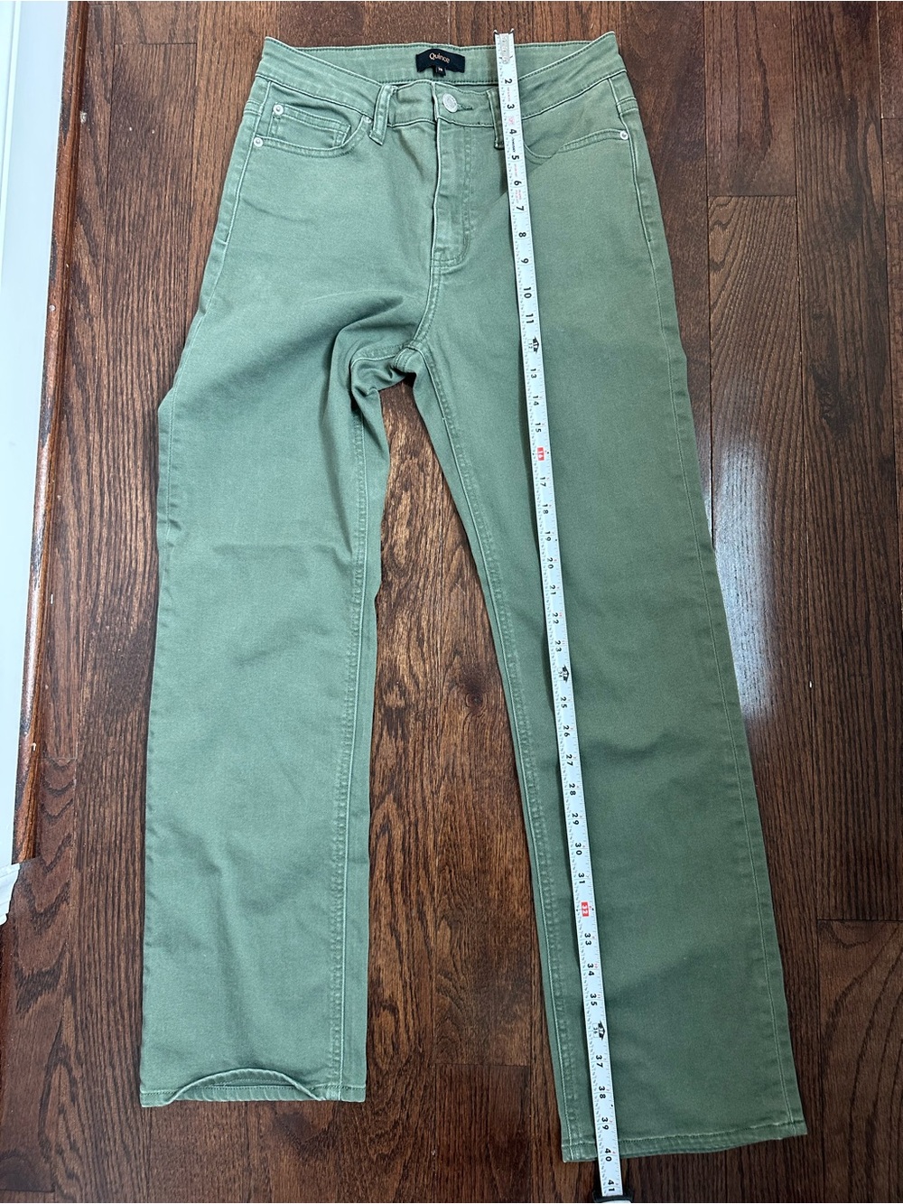 Quince olive green pants size 28 EUC - Picture 7 of 10